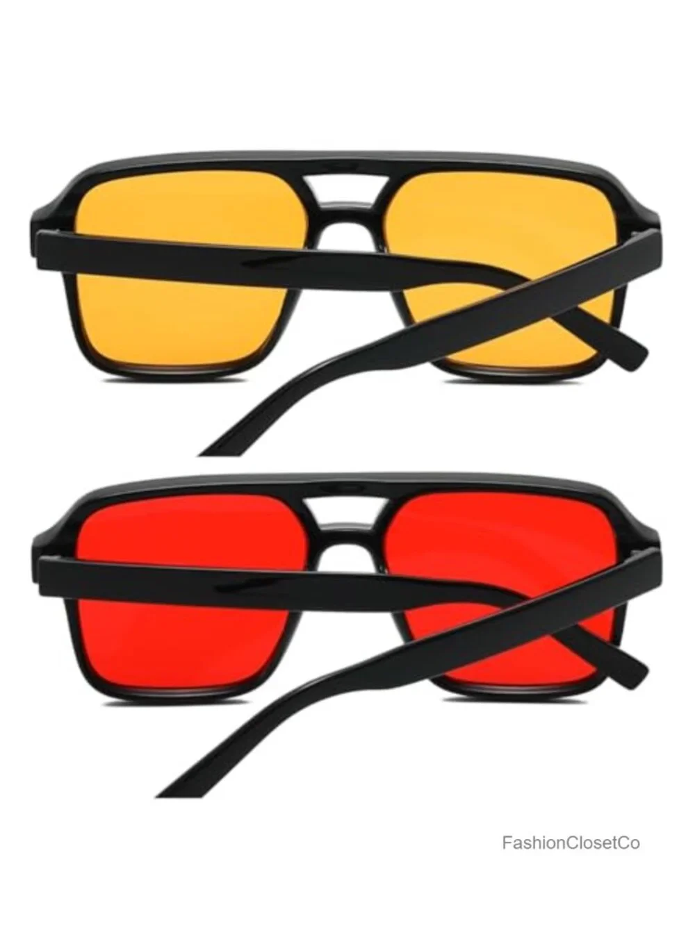 Vintage Oversized Square Aviator Sunglasses UV400 Protection Unisex Retro Shades